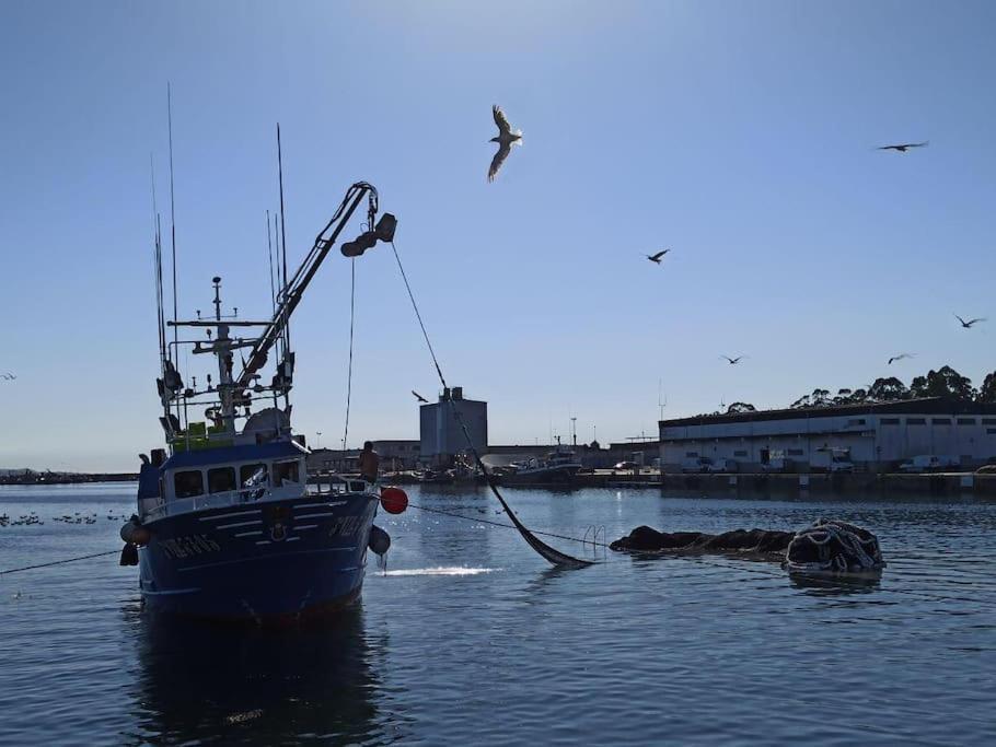 Apto Solpor, Terraza Y Parking Cambados Kültér fotó
